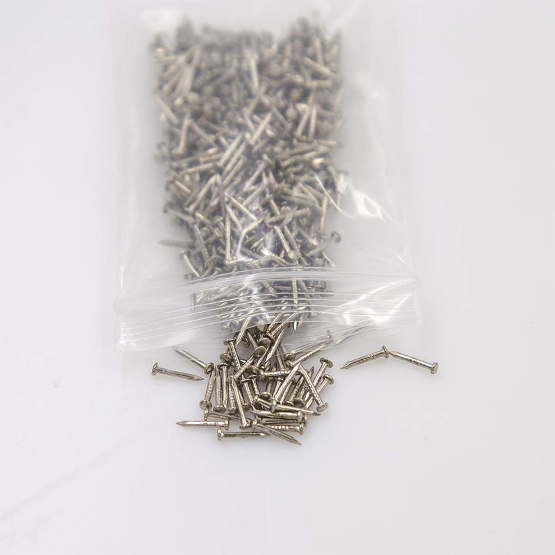 newlng 500PCS Small Nail Round Head Tiny Nails String Art Nails Hand-Made Hardware Accessories Fasteners Mini Nails 1 X 10mm/0.04"X0.4"(DXL) Silver - Image 4